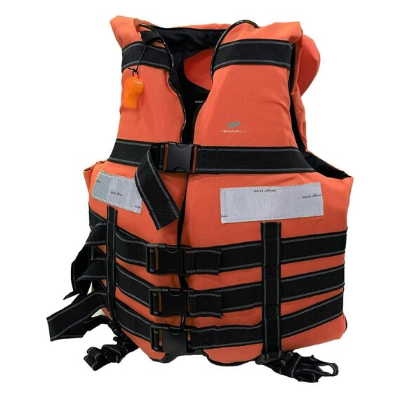Colete Salva-Vidas Classe IV Plataforma Jaleco c/ Refletivo SOLAS - Tamanho Único - Mar & Cia - Laranja