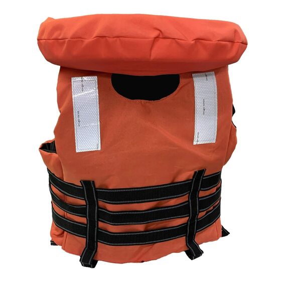 Colete Salva-Vidas Classe IV Plataforma Jaleco c/ Refletivo SOLAS - Tamanho Único - Mar & Cia - Laranja