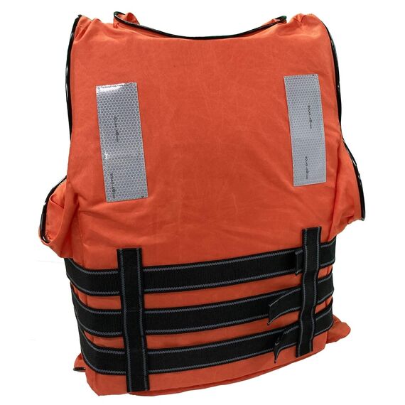 Colete Salva-Vidas Classe IV Profissional c/ Refletivo SOLAS - Tamanho Único - Mar & Cia - Laranja