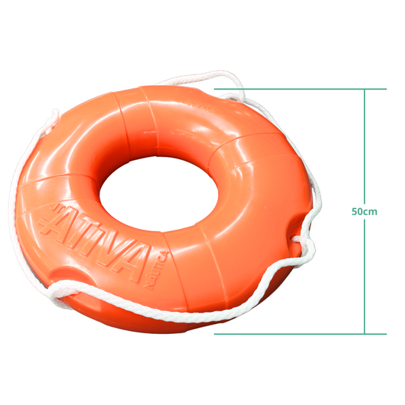 Kit Boia Circular Classe III - 50 cm - Ativa - Homologado + 20m Cabo Retinida - Branco