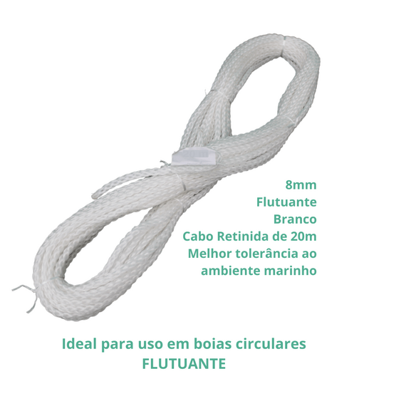 Kit Boia Circular Classe III - 50 cm - Ativa - Homologado + 20m Cabo Retinida - Branco