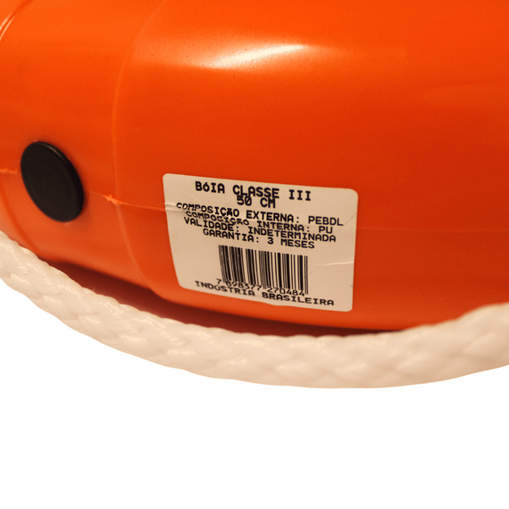 Kit Boia Circular Classe III - 50 cm - Ativa - Homologado + 20m Cabo Retinida - Branco