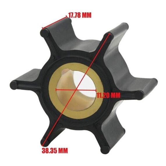 Rotor p/ Bomba de Água Jonhson/Evinrude 4/4.5/5/6/8 HP 2T (Mod:389576) - OEM