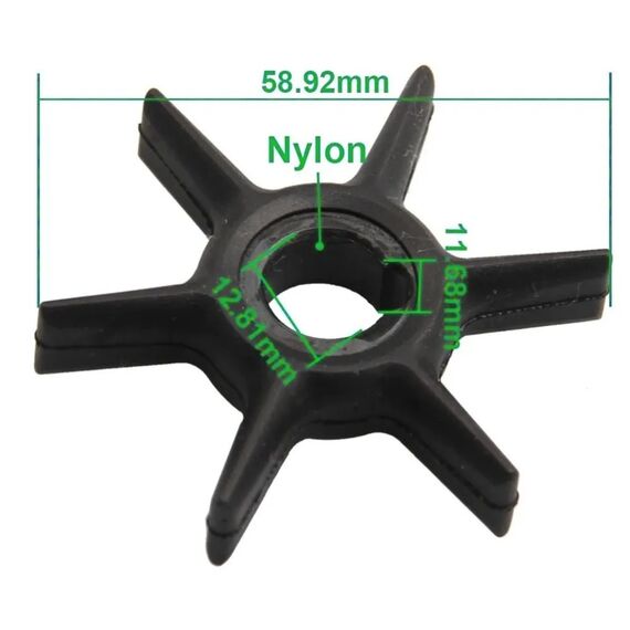 Rotor p/ Bomba de Água Mercury 6/8/9.9/15 HP (Mod: Americano) - Original