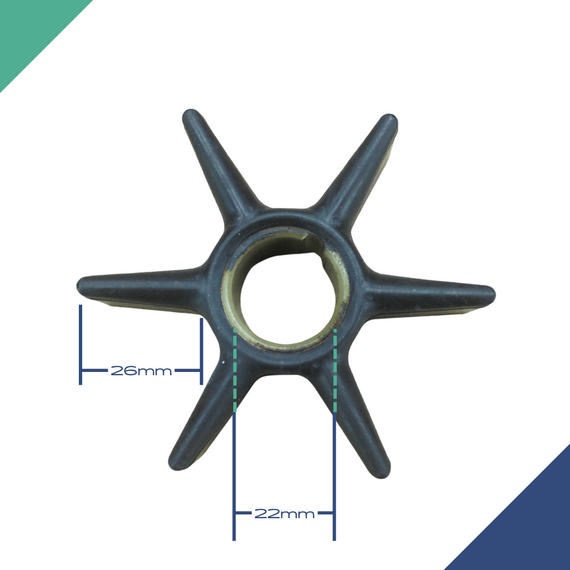 Rotor p/ Bomba de Água Mercury 75/90/115/200/225 HP (Mod: Americano) - Original