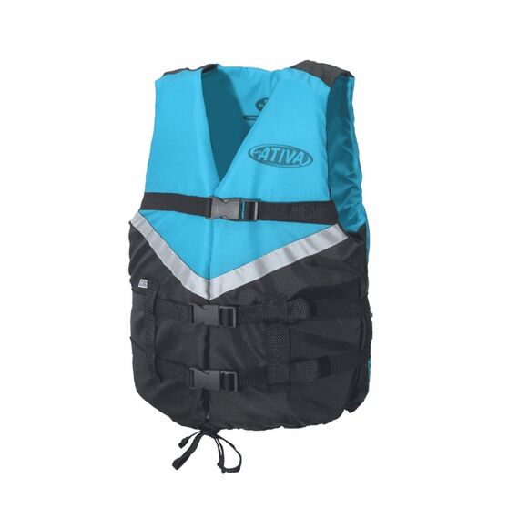 Colete Salva-Vidas Esportivo - Canoa 2.0 100kg - Ativa - Azul Claro