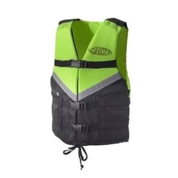 Colete Salva-Vidas Esportivo - Canoa 2.0 90kg - Ativa - Verde