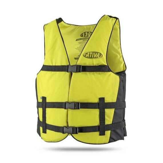 Colete Salva-Vidas Esportivo - Canoa 50kg - Ativa - Amarelo
