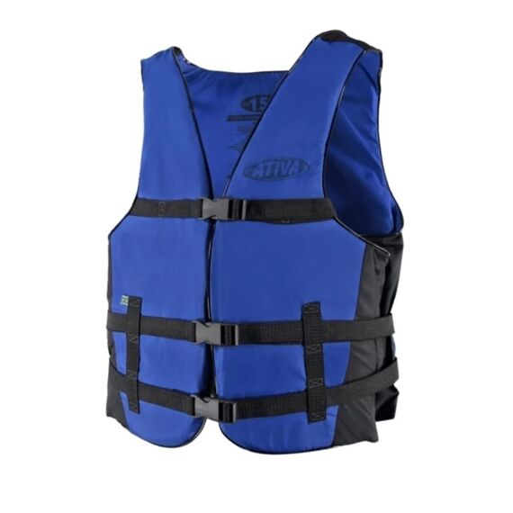 Colete Salva-Vidas Esportivo - Canoa 50kg - Ativa - Azul