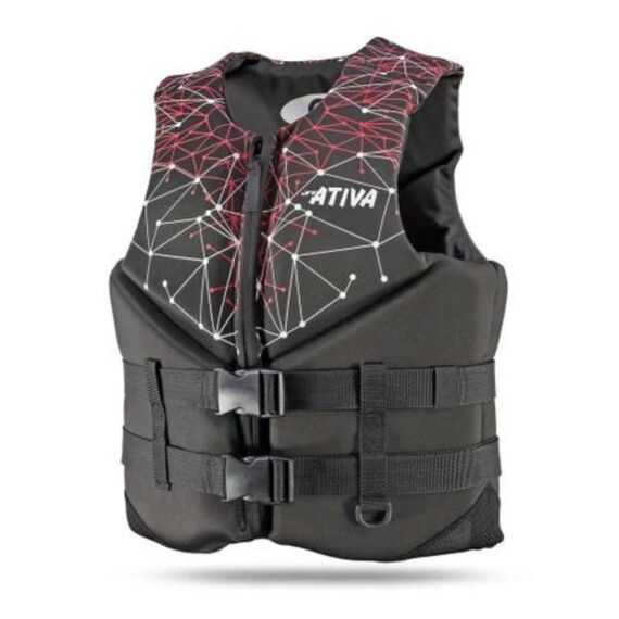 Colete Salva-Vidas Esportivo - Tamanho G - Ativa 55 - Neoprene Vermelho