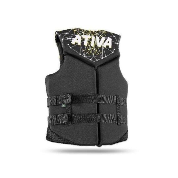 Colete Salva-Vidas Esportivo - Tamanho GG - Ativa 55 - Neoprene Amarelo
