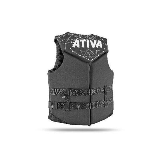 Colete Salva-Vidas Esportivo - Tamanho GG - Ativa 55 - Neoprene Preto
