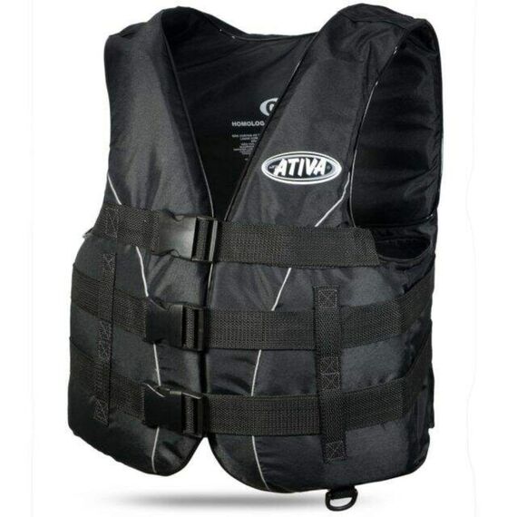 Colete Salva-Vidas Esportivo - Tamanho GG - Ativa 55 - Preto