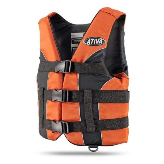 Colete Salva-Vidas Esportivo - Tamanho M - Ativa 55 - Laranja