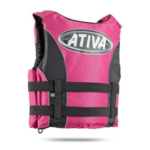 Colete Salva-Vidas Esportivo - Tamanho M - Ativa 55 - Rosa