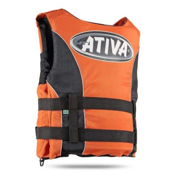 Colete Salva-Vidas Esportivo - Tamanho P - Ativa 55 - Laranja