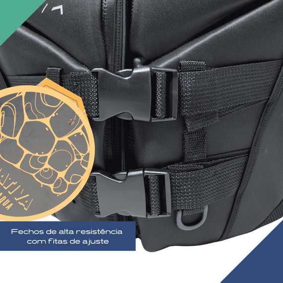 Colete Salva-Vidas Esportivo - Tamanho P - Ativa 55 - Neoprene NeoAtiva Aqua - Cinza