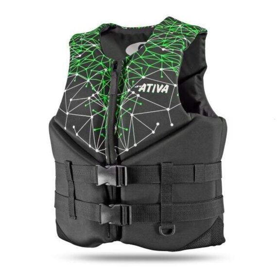 Colete Salva-Vidas Esportivo - Tamanho P - Ativa 55 - Neoprene Verde