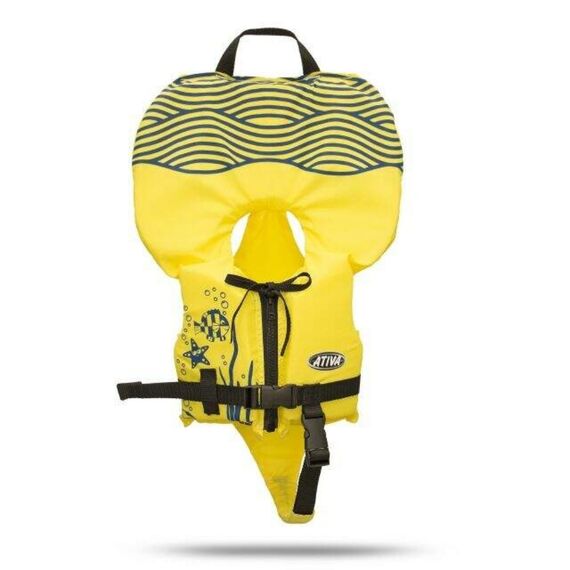 Colete Salva-Vidas Infantil Baby - Tamanho Único - Ativa - Amarelo - Homologado