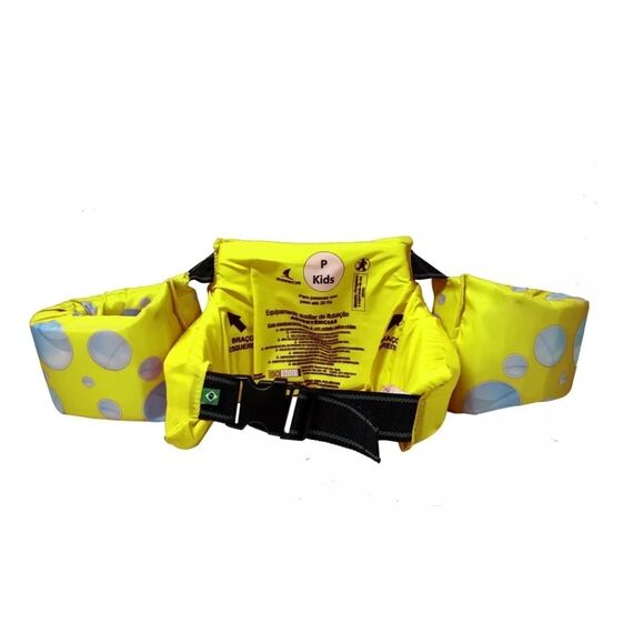Colete Salva-Vidas Infantil Kids - Tamanho P - Mar & Cia - Amarelo - Navio