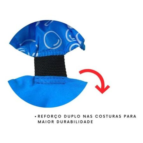 Colete Salva-Vidas Infantil Kids - Tamanho P - Mar & Cia - Azul - Peixe