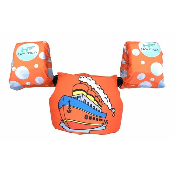 Colete Salva-Vidas Infantil Kids - Tamanho P - Mar & Cia - Laranja - Navio