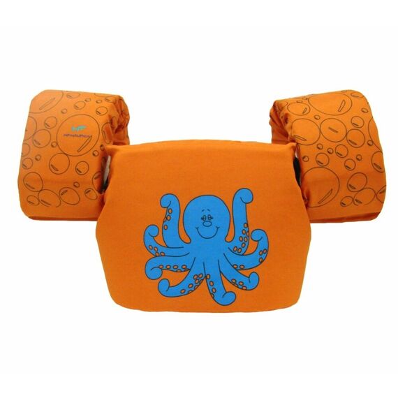 Colete Salva-Vidas Infantil Kids - Tamanho P - Mar & Cia - Laranja - Polvo