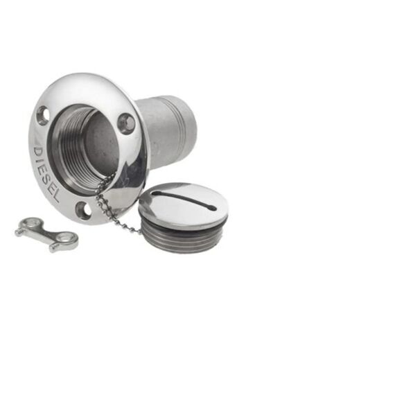 Bocal de Abastecimento em Inox c/ Trava de Segurança e Chaveta - Água Doce - 2 pol