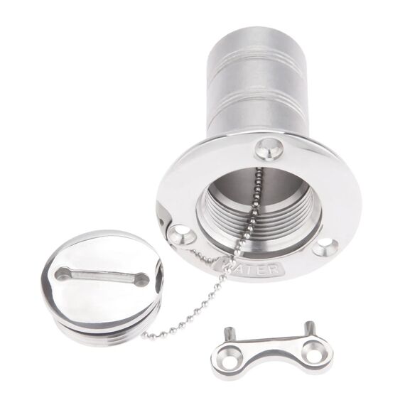 Bocal de Abastecimento em Inox c/ Trava de Segurança e Chaveta - Água Doce - 2 pol