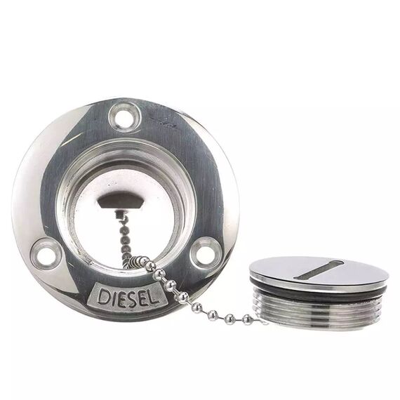 Bocal de Abastecimento em Inox c/ Trava de Segurança e Chaveta - Diesel