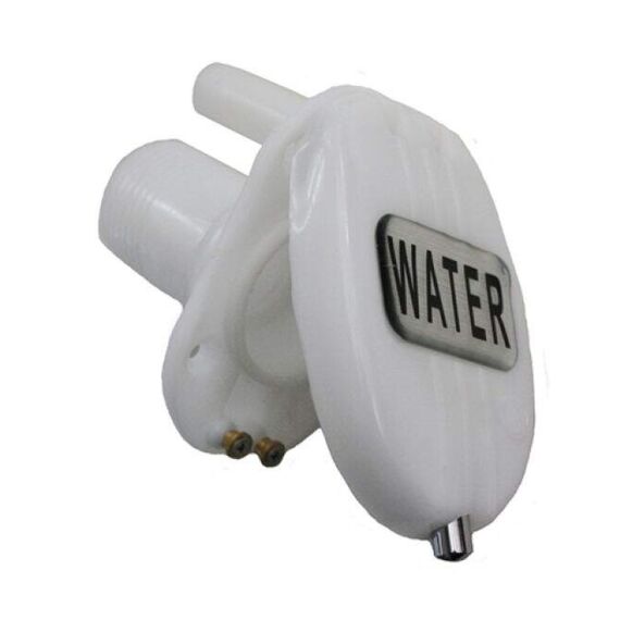 Bocal de Abastecimento Nylon Oval p/ Deck c/ Respiro 1-1/2 pol - Branco - Água