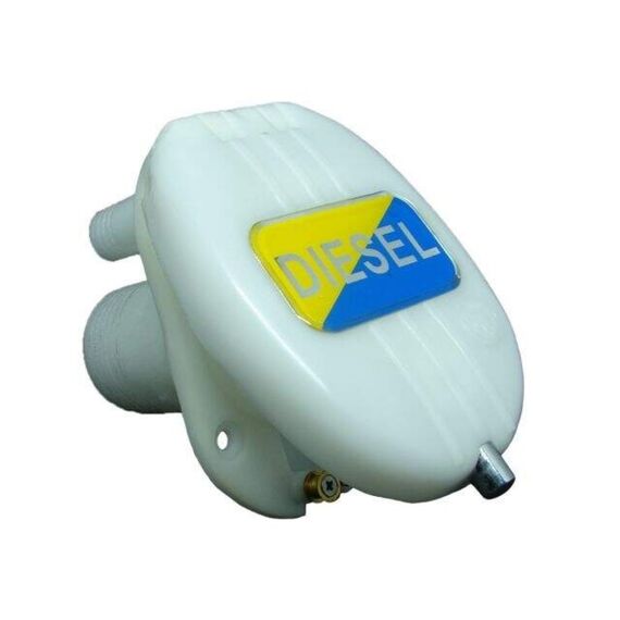 Bocal de Abastecimento Nylon Oval p/ Deck c/ Respiro 1-1/2 pol - Branco - Diesel