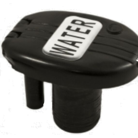 Bocal de Abastecimento Nylon Oval p/ Deck c/ Respiro 1-1/2 pol - Preto - Água