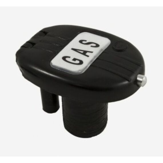 Bocal de Abastecimento Nylon Oval p/ Deck c/ Respiro 1-1/2 pol - Preto - Gasolina