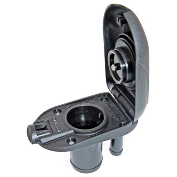 Bocal de Abastecimento Plástico Oval p/ Deck 1-1/2 pol - Preto - Gasolina