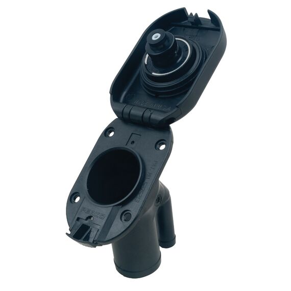 Bocal Plástico Oval p/ Deck 1-1/2 pol - Preto - Gasolina - Inclinado