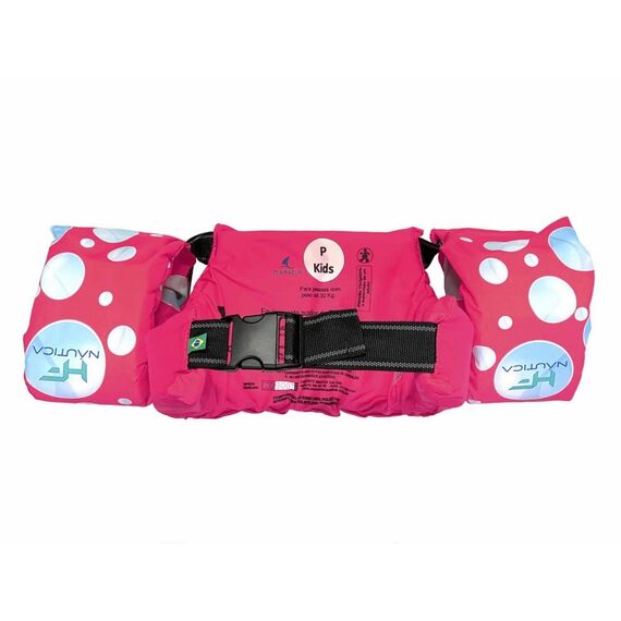 Colete Salva-Vidas Infantil Kids - Tamanho P - Mar & Cia - Rosa - Peixe