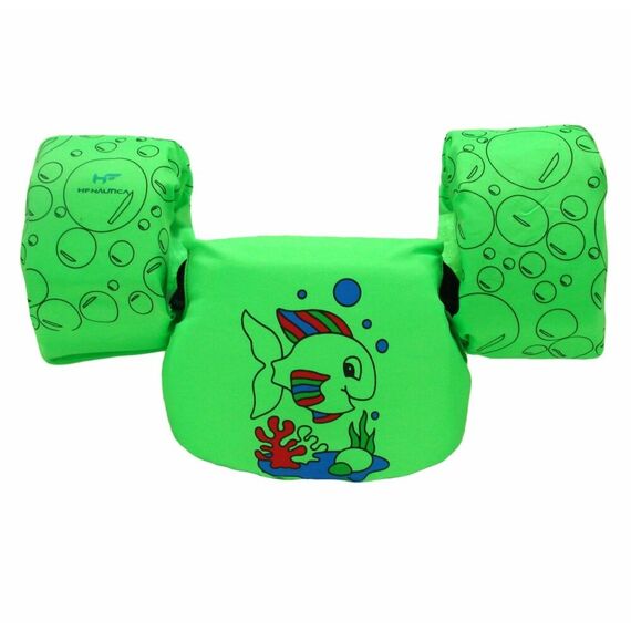 Colete Salva-Vidas Infantil Kids - Tamanho P - Mar & Cia - Verde - Peixe