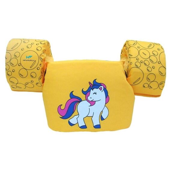 Colete Salva-Vidas Infantil Kids - Tamanho PP - Mar & Cia - Amarelo - Unicórnio