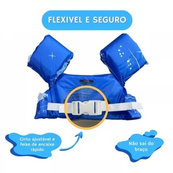 Colete Salva-Vidas Infantil Kids - Tamanho PP - Mar & Cia - Azul - Estrela
