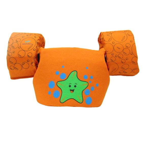 Colete Salva-Vidas Infantil Kids - Tamanho PP - Mar & Cia - Laranja - Estrela