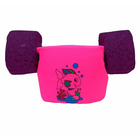 Colete Salva-Vidas Infantil Kids - Tamanho PP - Mar & Cia - Rosa/Roxo - Peixe