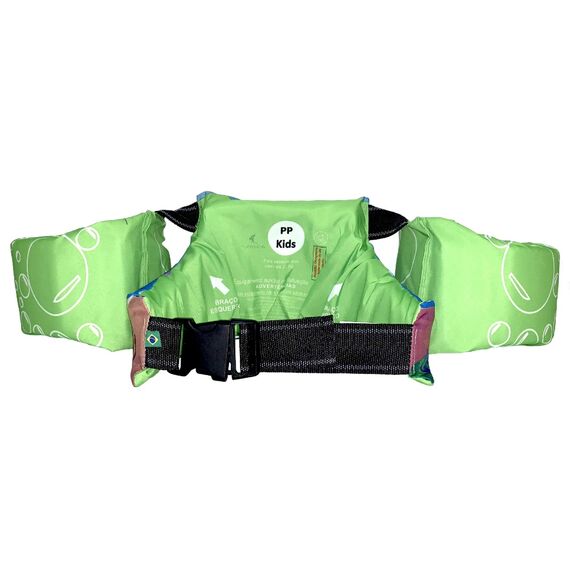 Colete Salva-Vidas Infantil Kids - Tamanho PP - Mar & Cia - Verde - Fundo do Mar