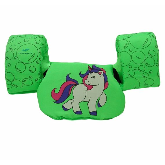 Colete Salva-Vidas Infantil Kids - Tamanho PP - Mar & Cia - Verde - Unicórnio