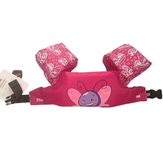 Colete Salva-Vidas Infantil Kids - Turma Galinha Pintadinha - Borboletinha - Ativa - Rosa - Homologado