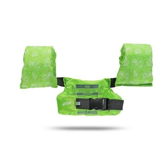 Colete Salva-Vidas Infantil Kids - Turma Galinha Pintadinha - Sapo Cururu - Ativa - Verde - Homologado