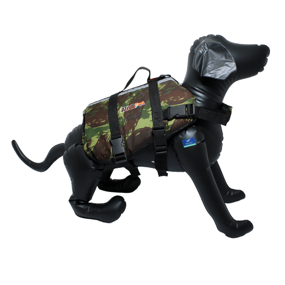 Colete Salva-Vidas Pet Vest - Tamanho G - Ativa - Camuflado