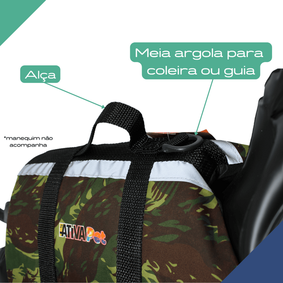 Colete Salva-Vidas Pet Vest - Tamanho G - Ativa - Camuflado