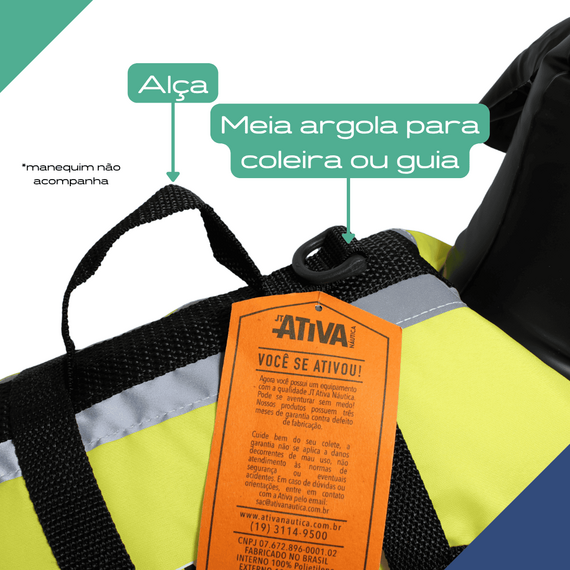 Colete Salva-Vidas Pet Vest - Tamanho M - Ativa