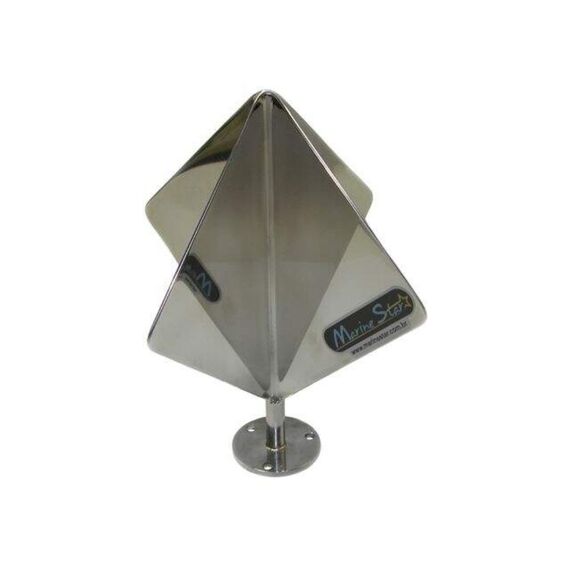 Defletor de Radar em Aço Inoxidável - 19 x 16 cm